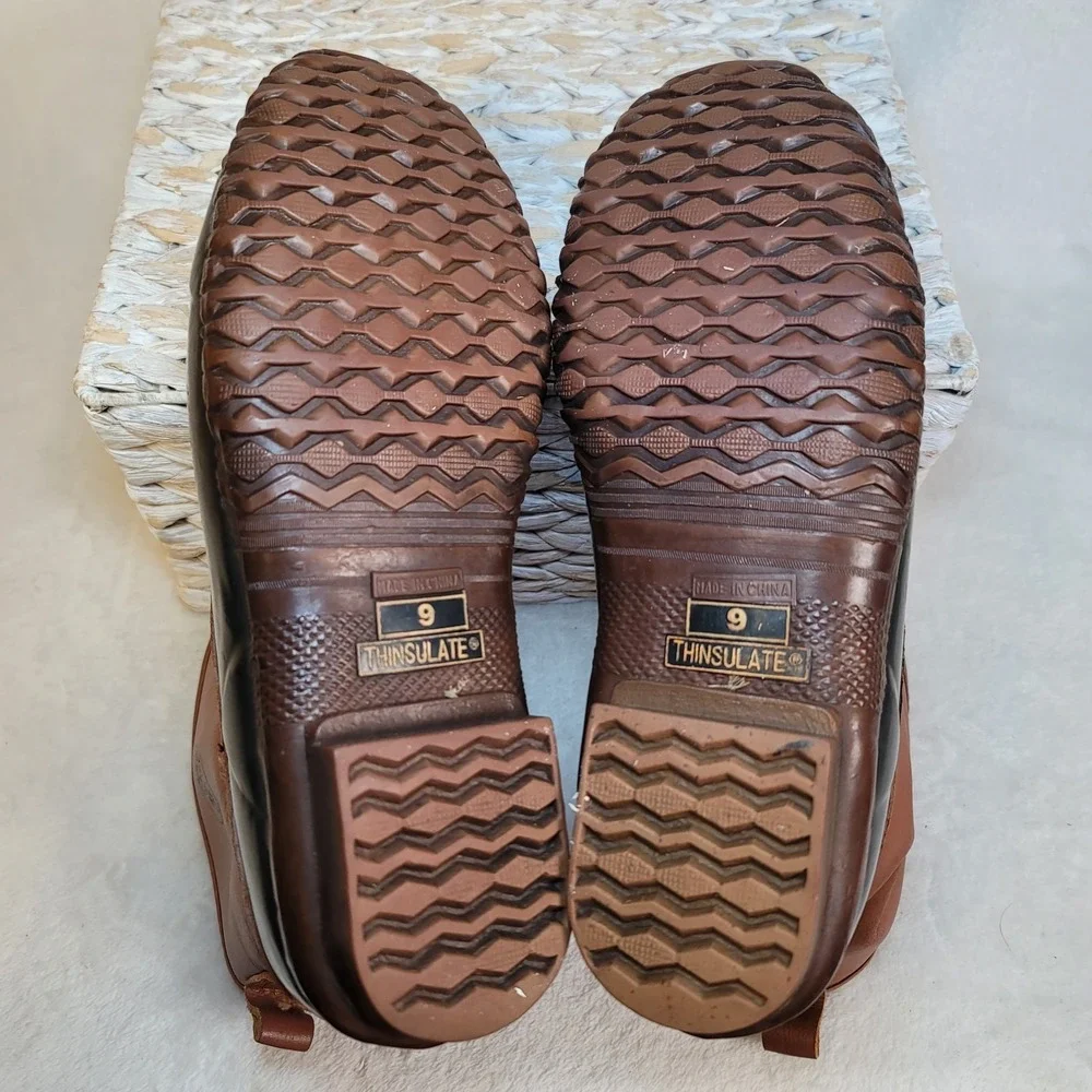 Proline Duck‎ Boots Fisherman Waterproof Nautical Thinsulate 9 Rain Boots Ankle